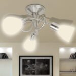 Provira Plafondlamp met glazen kappen voor 3 x E14 peertjes