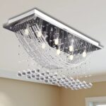 Provira Plafondlamp met glinsterende glas kristallen kralen 8xG9 29 cm