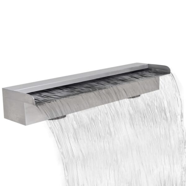 Provira Zwembadwaterval rechthoekig 60 cm roestvrij staal