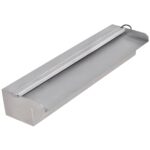 Provira Zwembadwaterval met LED's rechthoekig 45 cm roestvrij staal