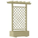 Provira Pergola plantenbak 162x56x204 cm hout