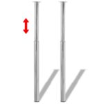 Provira Tafelpoten telescopisch 710-1100 mm chroom 2 st
