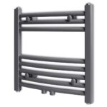 Provira Radiator / handdoekenrek gebogen 480x480 mm grijs