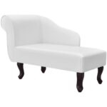 Provira Chaise longue kunstleer wit