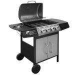 Provira Gasbarbecue 4+1 kookzone zwart en zilver