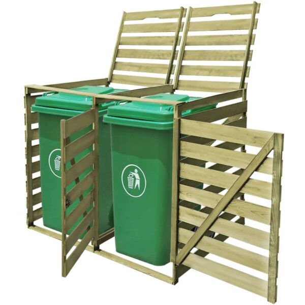 Provira Containerberging dubbel 240 L geïmpregneerd hout