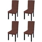 Provira Stoelhoezen 4 st stretch recht bruin