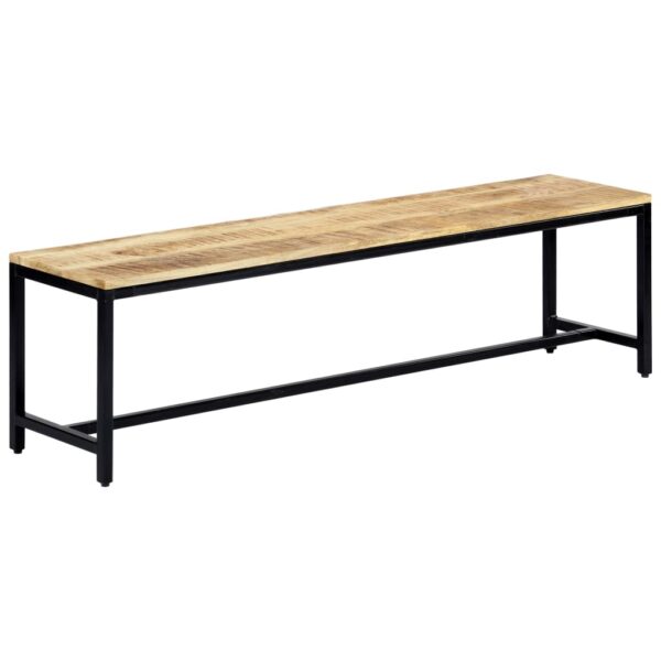 Provira Eetbank 160 cm massief ruw mangohout