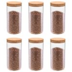 Provira Opbergpotten met kurken deksel 6 st 1400 ml glas