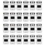 Provira Opbergpotten met stickers 24 st 300 ml