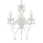Provira Kroonluchter met kralen rond 3xE14 wit