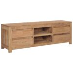 Provira Tv-meubel 115x30x40 cm massief teakhout