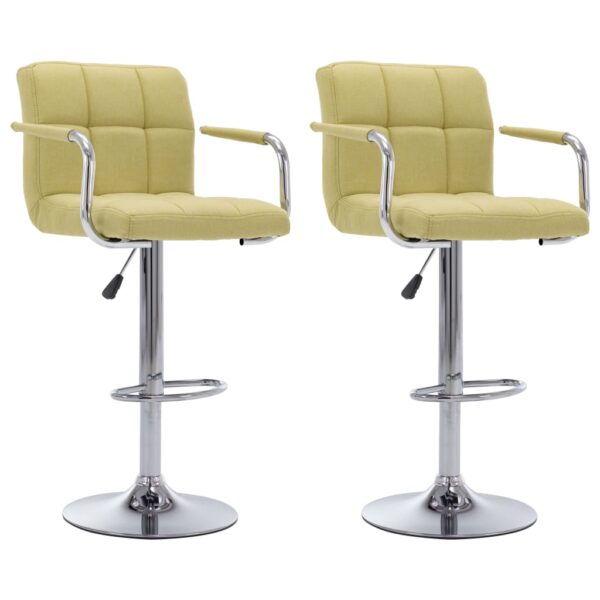 Provira Barstoelen 2 st stof groen