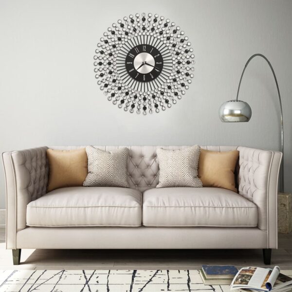 Provira Wandklok 43 cm metaal zwart