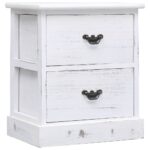 Provira Nachtkastje 38x28x45 cm paulowniahout wit