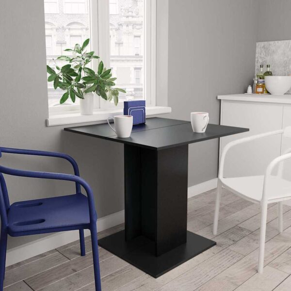 Provira Eettafel 80x80x75 cm bewerkt hout zwart