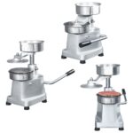 Provira Hamburgerpersmachine met 500 scheidingsbladen 10 cm aluminium