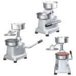 Provira Hamburgerpersmachine met 500 scheidingsbladen 13 cm aluminium