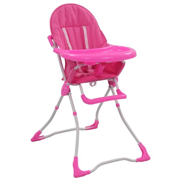 Provira Kinderstoel hoog roze en wit