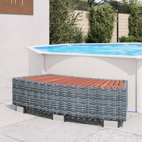 Provira Spatrap 92x45x25 cm poly rattan grijs