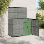 Provira Containerberging dubbel 148x77x111 cm poly rattan antraciet