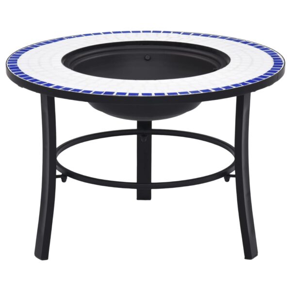 Provira Vuurschaal mozaïek 68 cm keramiek blauw en wit