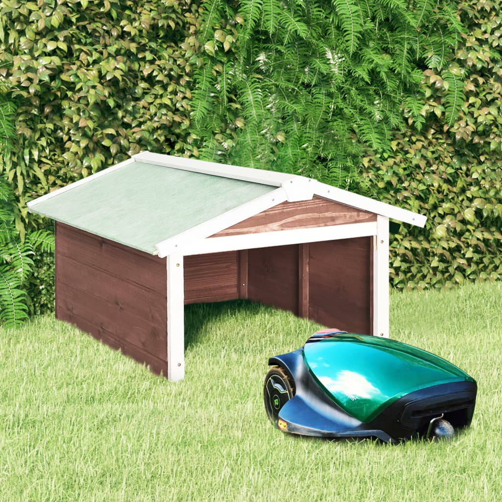 8719883738031_m_en_hd_1 Provira Overkapping voor grasmaaier 72x87x50 cm vurenhout mokka en wit - Image 1