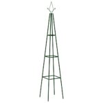 Provira Plantenklimrekken 2 st 35x35x195 cm ijzer donkergroen