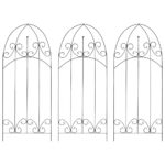 Provira Plantenklimrekken 3 st 40x100 cm ijzer zwart