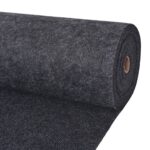 Provira Tapijt 1,2x15 m ribstof antracietkleurig
