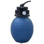 Provira Zwembadzandfilter met 4-positie ventiel 300 mm blauw