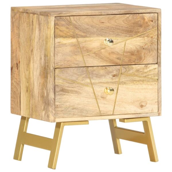 Provira Nachtkastje 40x30x50 cm massief mangohout