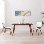 Provira Eetkamerstoelen 2 st kunstleer wit