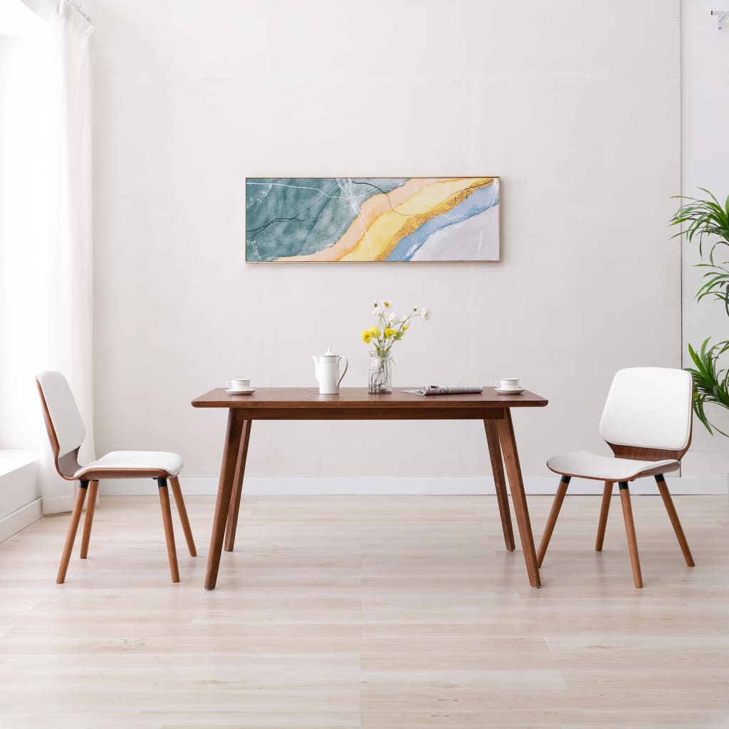 8719883795652_m_en_hd_1 Provira Eetkamerstoelen 2 st kunstleer wit - Image 1
