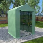 Provira Tuinkas met schappen 143x143x195 cm staal