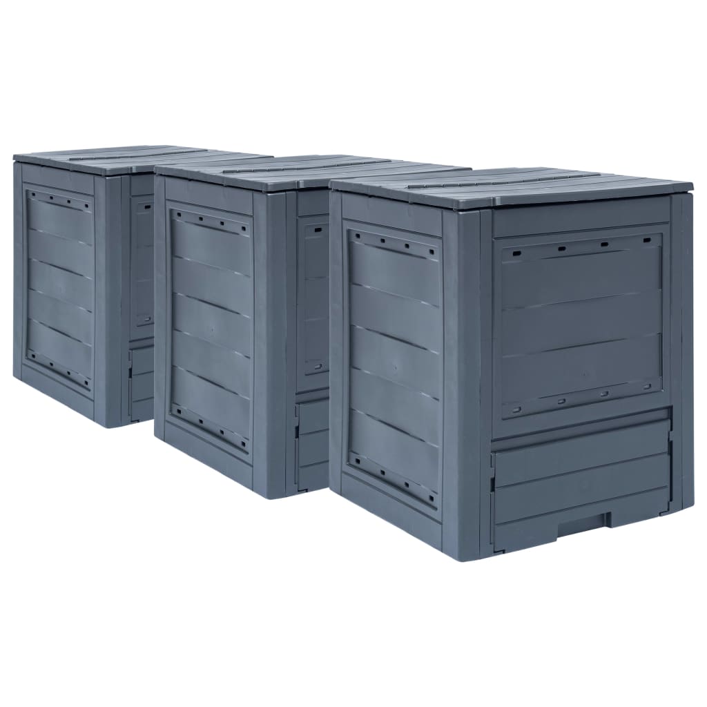 8719883796765_a_en_hd_1 Provira Compostbakken 3 st 780 L 60x60x73 cm grijs - Image 1