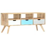 Provira Tv-meubel 110x35x48 cm massief mangohout