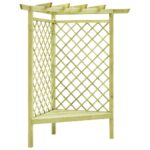Provira Hoekpergola met zitting 130x130x197 cm geïmpregneerd grenenhout