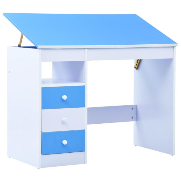 Provira Kindertekentafel/-bureau kantelbaar blauw en wit