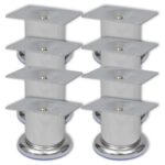 Provira Bankpoten rond 8 st 60 mm chroomkleurig