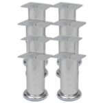 Provira Bankpoten rond 8 st 120 mm chroomkleurig