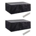 Provira Tuinmeubelhoezen 2 st 8 ogen 200x160x70 cm