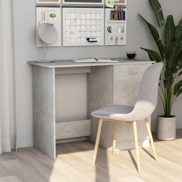 Provira Bureau 100x50x76 cm bewerkt hout betongrijs