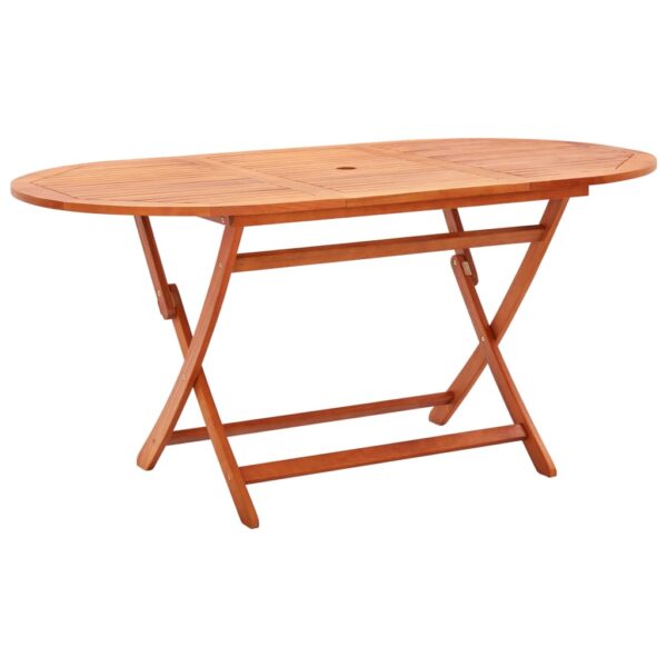 Provira Tuintafel inklapbaar 160x85x74 cm massief eucalyptushout
