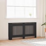 Provira Radiatorombouw 152x19x81,5 cm MDF zwart