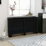Provira Radiatorombouw 152x19x81,5 cm MDF zwart