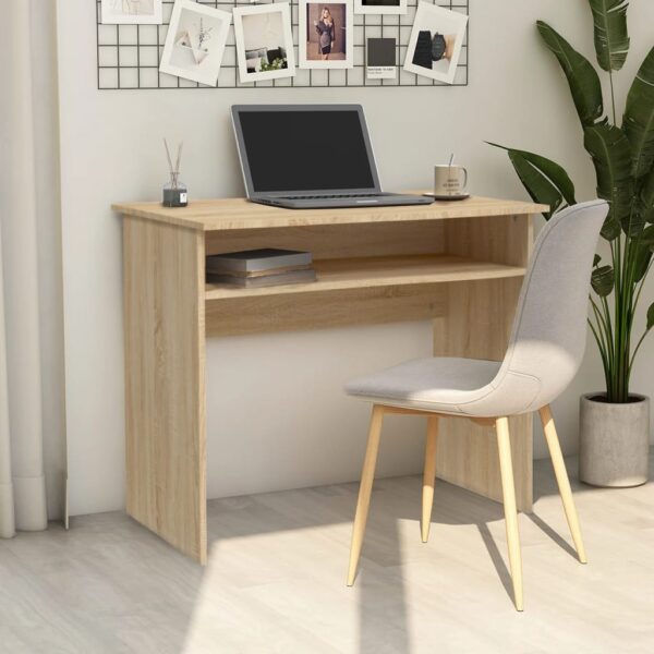 Provira Bureau 90x50x74 cm bewerkt hout sonoma eikenkleurig