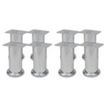 Provira Bankpoten 8 st rond 120 mm chroomkleurig