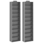 Provira Kledingorganisers hangend 2 st met 10 schappen stof