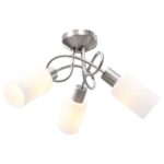 Provira Plafondlamp met keramieke cilindervormige kappen 3xE14 wit